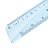 Линейка Deli 20 см пластиковая голубая прозрачная Фото 0