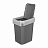 Контейнер для мусора напольный Econova Smart Bin 10 л пластик с крышкой серый (34.5x19.8x22.7 см) Фото 5