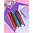 Карандаши цветные Комус Класс Kitty stickers 12 карандашей 12 цветов трёхгранные Фото 1