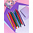 Карандаши цветные Комус Класс Kitty stickers 12 карандашей 12 цветов трёхгранные Фото 2