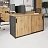 Шкаф-купе комбинированный K-Loft (дуб натуральный/графит, 1370х420х752 мм) Фото 1