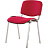 Стул офисный Easy Chair ИЗО/ISO красный ткань металл хромированный, поперечина (диаметр) 18 мм (2028507)
