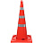 Конус сигнальный дорожный 750 мм КС-3.8 с тремя светоотражающими полосами и квадратным основанием