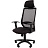Кресло для руководителя Easy Chair 672 TC с подголовником черное (ткань/сетка, пластик)