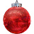 Ёлочный шар новогодний BigDecor пластик красный (диаметр 24 см, 513434)