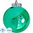 Ёлочный шар новогодний BigDecor пластик зелёный (диаметр 24 см) Ёлочный шар новогодний BigDecor пластик зелёный (диаметр 24 см)