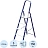 Стремянка стальная Алюмет М8405 5 ступеней Стремянка стальная Алюмет М8405 5 ступеней