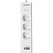 Сетевой фильтр Philips CHP4336WB/51 3р/3м с USB, 10А, белый Фото 0