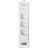 Сетевой фильтр Philips CHP8236WB/51 3р/3м с USB, 10А, белый Фото 0