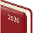 Ежедневник датированный 2026 Attache А5, 168л, 138x213мм, под кожу бордовый Фото 15