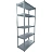 Стеллаж металический серый 5 полок 900х400х1830 мм Фото 0