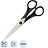 Ножницы Крамет 160мм Soft touch с симметричными ручками, черные Н-088