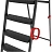 Стремянка стальная  4 ст., чёрная, Perilla арт.133504 Фото 1