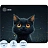 Коврик для мыши Cactus Black Cat 250x200x3мм (CS-MPC-D09S)