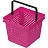 Корзина покупательская пластик фуксия