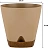 Горшок д/цветов WOOD D200мм 4л молочный шоколад/бук IG610110047 Фото 0