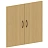 Двери низкие Канц ДК32.10 ЛДСП (бук невский, 692х697 мм, 2 штуки) Фото 0