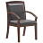 Конференц-кресло Easy Chair 421 KR черный/орех (рециклированная кожа с компаньоном, дерево темный орех) Фото 1