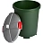 Бак для отходов 45 л пластиковый с крышкой зеленый/серебристый Фото 0 Бак для отходов 45 л пластиковый с крышкой зеленый/серебристый Фото 0
