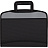 Папка-портфель пластиковая Attache А4+ черная/серая (35х27.5 см, 5 отделений) выдвижные ручки