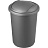 Ведро мусорное Uniplast 12 л пластик с крышкой серое (36x25.5x25.5 см)