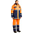 Костюм сигнальный зимний с полукомбинезоном Спектр-2-КПК оранжевый/синий с СОП (размер 60-62, рост 182-188) Фото 3