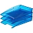 Лоток горизонтальный для бумаг Attache City пластиковый синий Фото 2