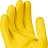 Перчатки латексные Vileda Professional с хлопковым напылением желтые (размер 8.5-9, L, 174375) Фото 0