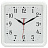 Часы настенные TROYKATIME (TROYKA) 81810835, квадрат, белые, белая рамка, 26х26х3,5 см