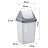 Ведро для мусора Idea Свинг 50л пластик белое/серое (73,3x40,1) Фото 0