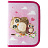 Пенал ПИФАГОР, 1 отделение, полиэстер, 19х13 см, "Cute owls", 271011