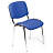 Стул офисный Easy Chair Изо синий (искусственная кожа, металл хромированный) Фото 1
