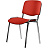 Стул офисный Easy Chair Изо красный (искусственная кожа, металл хромированный)