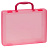 Портфель-кейс 1 отделение СТАММ, А4, 275*375*57мм, на защелках, тонированный розовый
