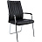 Конференц-кресло Easy Chair 811 VPU черное (искусственная кожа, металл хромированный)
