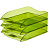 Лоток горизонтальный для бумаг Attache Яркий Офис пластиковый зеленый Фото 1
