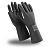 Перчатки КЩС неопреновые Manipula Химопрен NPF09/CG973 с хлопковым напылением черные (размер 10-10.5, XL)
