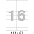 Этикетки самоклеящиеся Комус (ProMega Label) 105х37 мм 16 штук на листе белые (100 листов в упаковке) Фото 1