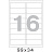 Этикетки самоклеящиеся Комус (ProMega Label) 99х34 мм 16 штук на листе белые с закругленными углами (100 листов в упаковке) Фото 1