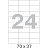Этикетки самоклеящиеся Promega label (Комус) 70х37 мм 24 штуки на листе белые (100 листов в упаковке) Фото 7