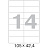 Этикетки самоклеящиеся Комус 105х42,4 мм 14 штук на листе белые (100 листов в упаковке) Фото 7