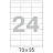Этикетки самоклеящиеся Комус (ProMega Label) 70х35 мм 24 штуки на листе белые (100 листов в упаковке) Фото 1