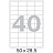 Этикетки самоклеящиеся Комус (ProMega Label) 50х28,5 мм 40 штук на листе белые (100 листов в упаковке) Фото 7