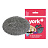 Губка-мочалка для посуды York металлическая 11x11 см 45 г
