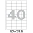 Этикетки самоклеящиеся Комус (ProMega Label) 50х28,5 мм 40 штук на листе белые (25 листов в упаковке) Фото 6