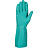 Перчатки КЩС нитриловые Изумруд 8070 с хлопковым напылением зеленые (размер 8, M) Фото 0