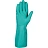 Перчатки КЩС нитриловые Изумруд 8070 с хлопковым напылением зеленые (размер 9, L) Фото 0