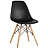 Стул обеденный Eames черный (пластик, массив дерева)
