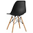 Стул обеденный Eames черный (пластик, массив дерева) Фото 1