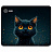 Коврик для мыши CACTUS "Black Cat", 250x200x3 мм, CS-MP-D09S